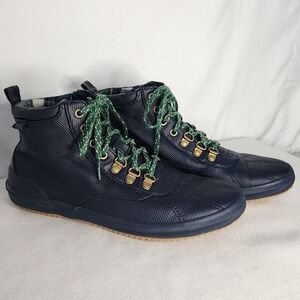 Keds Navy Blue Plaid Lined Lace Up Ankle Boots Womens Size 8